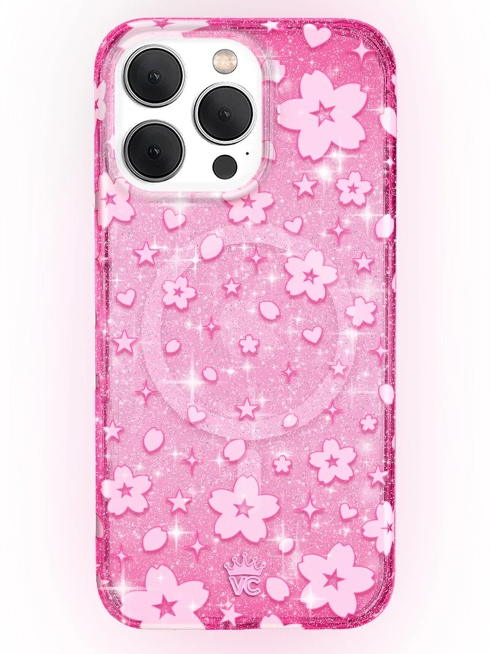 Velvet Caviar iPhone Case X Cherry Blossom Glitter